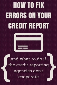 fix credit report errors pinterest