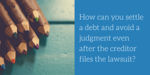 settle debt after lawsuit