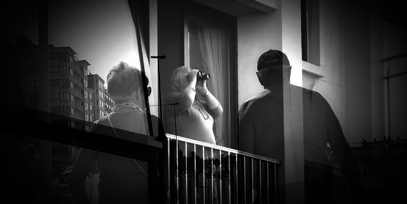 spying woman